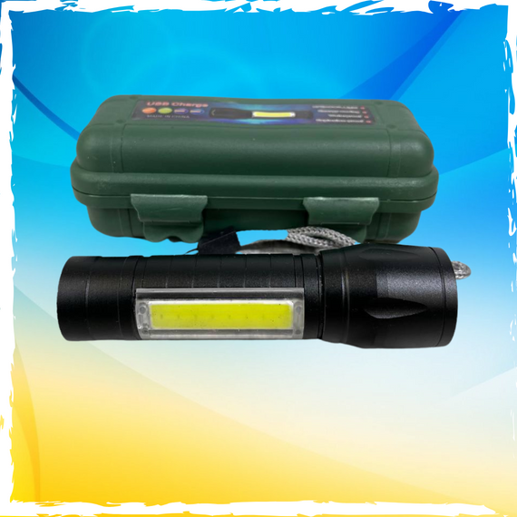 Ліхтарик тактичний, ручний, з Led-лампою. Зум. Фонарик акумуляторний | Зображення 1