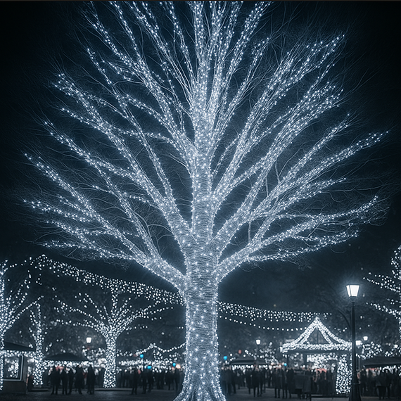 Світлодіодна гірлянда «Різдвяна фея» 100 м, 1000 LED, чорний дріт, IP65 | Зображення 3