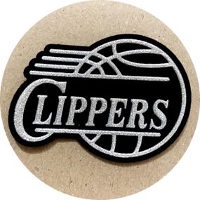 Нашивка на одяг (термо) Clippers 74*54 мм Срібляста
