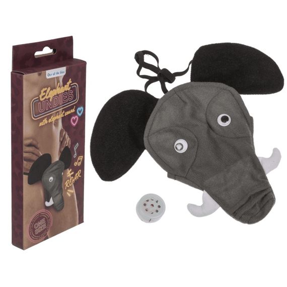 Чоловічі стрінги Слон зі звуком Elephant undies with elephant sound, black - one size Sex Aura