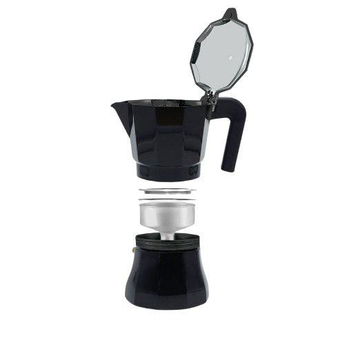 Кавоварка гейзерна 300мл (6 порцій) алюмінієва MR-1658-6 Espresso Moka Maestro | Зображення 2