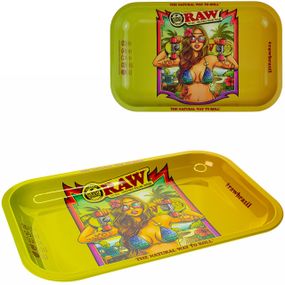 Поднос для самокруток металлический RAW Brazil Girl Small