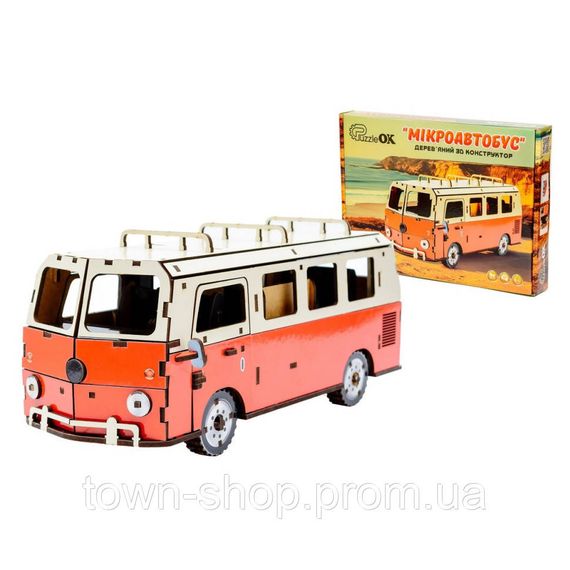Деревянный 3D конструктор "Микроавтобус" Puz-00926, 156 деталей