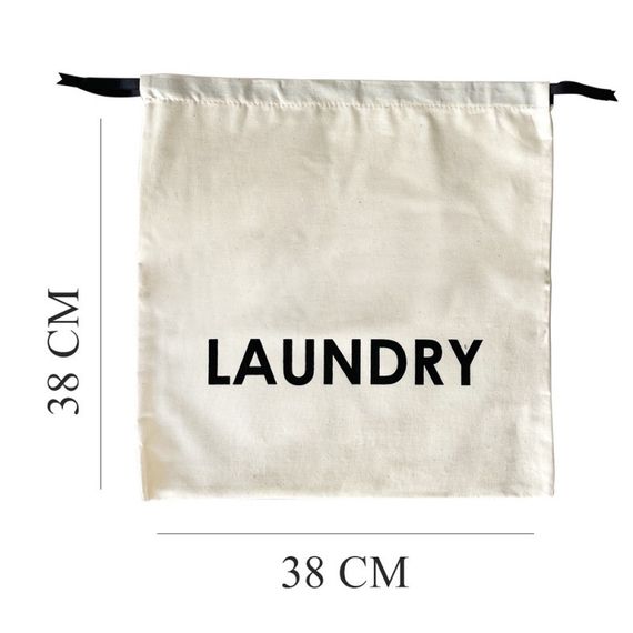 Мішок бавовняний для брудної білизни 38х38 см Laundry (світлий) | Зображення 1