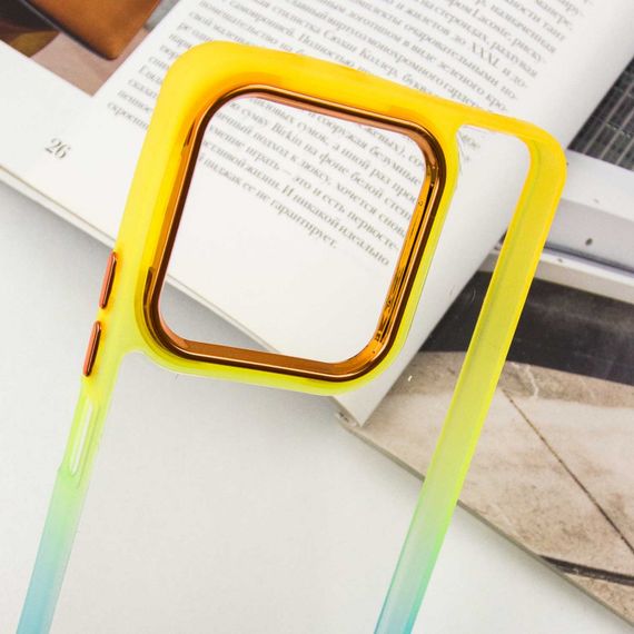 Чохол TPU+PC Fresh sip series для Xiaomi Redmi Note 13 4G Бірюзовий / Помаранчевий | Зображення 4