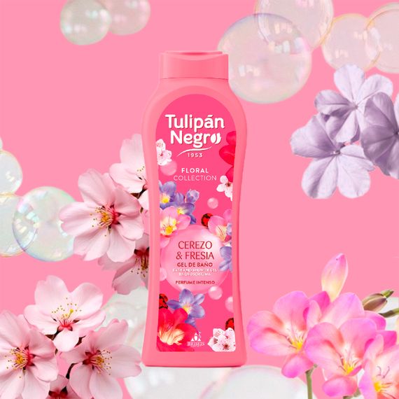 Парфюмированный гель для душа Tulipan Negro Shower Gel - Cerezo & Fresia (650 мл) | Зображення 1