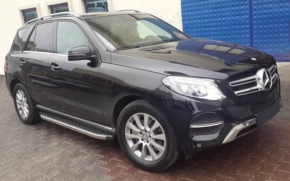Бокові пороги BlackLine (2 шт., алюміній) для Mercedes GLE/ML сlass W166