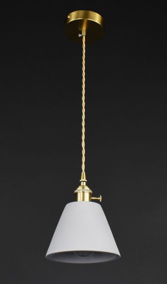 Люстра підвісна на 1 лампочку 27816 Латунь 23-170х15х15 см. | Зображення 3