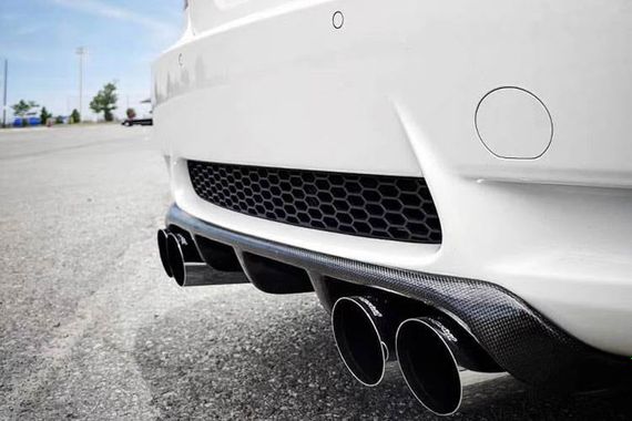Дифузор заднього бампера H2-Style (для E92/E93 M3, Карбон) для BMW 3 серія E-90/91/92/93 2005-2011 рр | Зображення 1