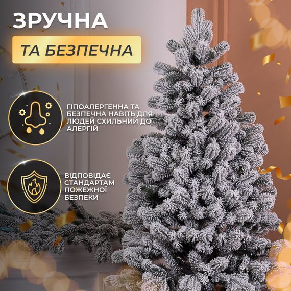 Лита штучна ялинка 1,5 м засніжена Говерла Преміум TD-GOVSN15 | Зображення 4
