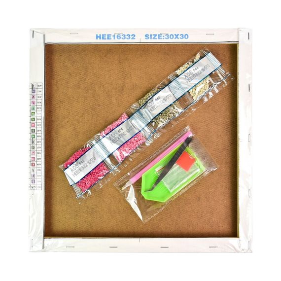 Алмазная мозаика "Розовые улицы набережной" HEE16311 30х30 см | Зображення 1