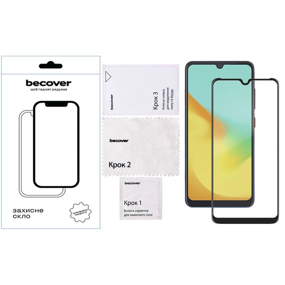Скло захисне BeCover ZTE Blade A35/A55 Black (712313) | Зображення 3