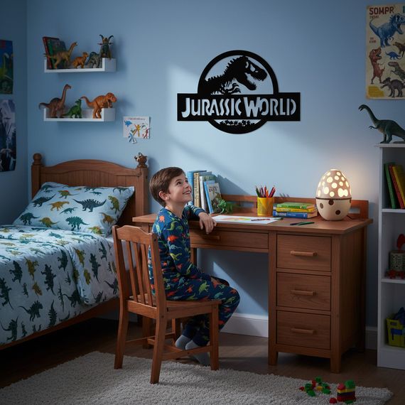 Панно декоративне картина на стіну Парк Юрського періоду LED підсвітка 500х329 acr-p000263 | Зображення 9