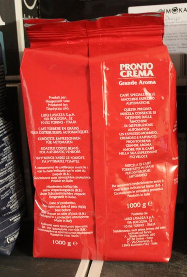 Кава в зернах Lavazza Pronto Crema Grande Aroma суміш 80% Арабіка і 20% Робусти 1кг Італія Оригінал | Зображення 2
