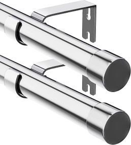 Регульований карниз FLY HAWK 99-121 см, нержавіюча сталь, 16 мм, комплект 2 шт, сріблястий, карниз
