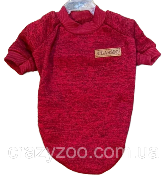 Кофта для собак и котов EcoToys Rose L рябая малиновая A: 36 см B: 44 см C: 29 см 7138 | Зображення 4