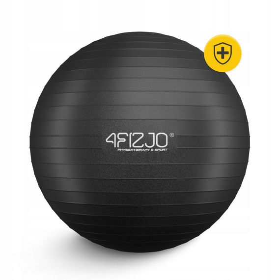 М'яч для фітнесу (фітбол) 4FIZJO 75 см Anti-Burst Black (P-5907739316370) | Зображення 8