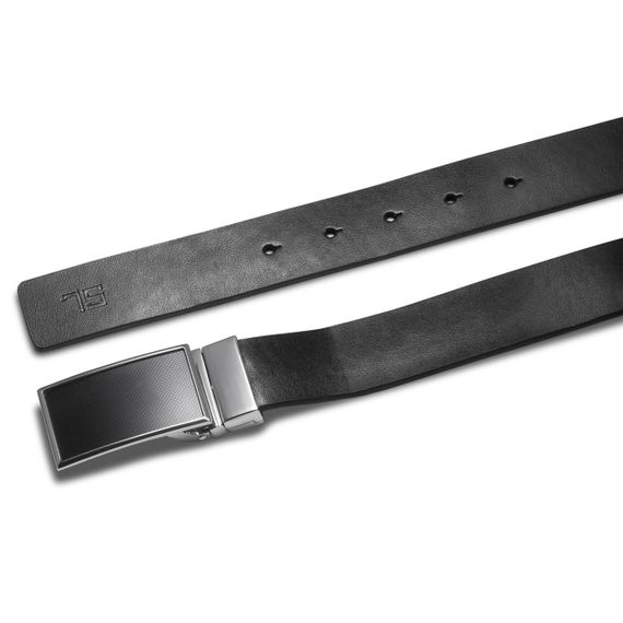 Ремінь чоловічий шкіряний Semi Line Black/Blue (P8234-0 XL) | Зображення 2