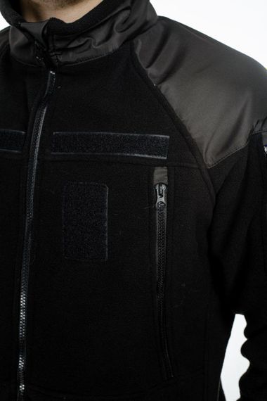 Кофта флис Ultimatum Delta Черная, флисовая кофта полиция черная, Флиска мужская черная на молнии | Зображення 1