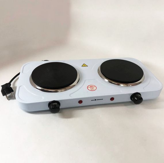 Електроплита для дачі Sea Breeze SB-063 біла / Електроплита FO-197 двоконфоркова настільна | Зображення 6