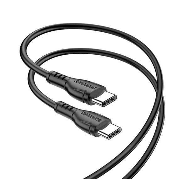Кабель BOROFONE BX51 Triumph 60W charging data cable Type-C to Type-C Black | Зображення 1