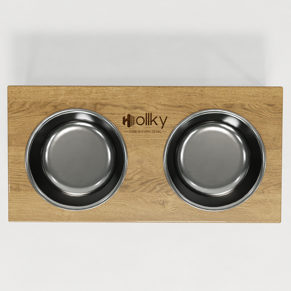 Миски на подставке для больших собак Hollky Base XL20 (2 × 1,8 л) BXL20-522620-GRNT | Зображення 1