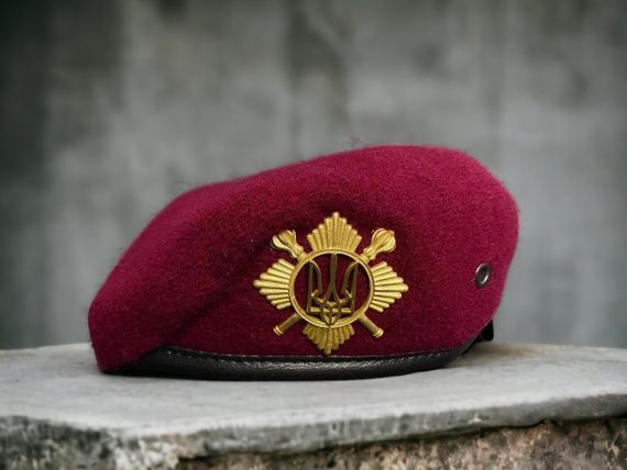 Берет Малиновый ЗСУ(эксклюзив) Отдельного Полка Президента Украины | Зображення 2