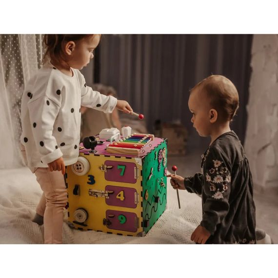 Развивающая игрушка Бизикуб Temple Group TG200123 30х30х30 см Разноцветный | Зображення 4