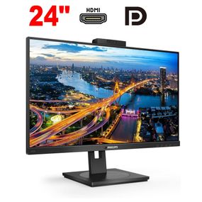 Монитор Philips 242B1 / 24" (1920x1200) IPS / 1x HDMI, 1x DP, 1x DVI, 1x VGA, 4x USB 3.0, 1x USB Type-B, 2x Audio / 2x 2W / VESA 100x100 / Pivot б/у