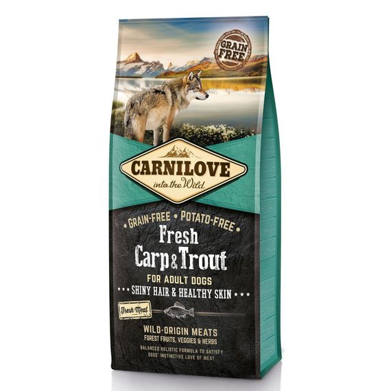 Корм Carnilove Fresh Carp & Trout Adult Dog сухий зі свіжим коропом та фореллю для дорослих собак 12 кг