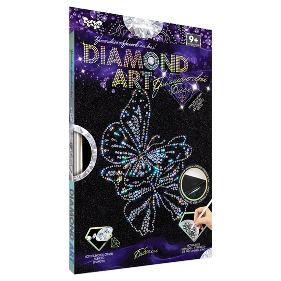Комплект креативної творчості "DIAMOND ART" DAR-01, 10 видів  Метелики