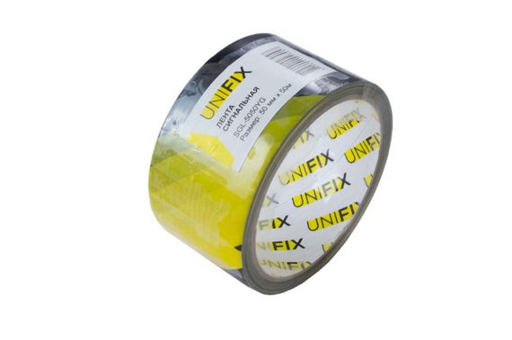 Лента сигнальная Unifix - 50 мм x 50 м желто-черная (SGL-5050YG) | Зображення 1