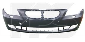 Передній бампер BMW 5 (E60/E61)  з отв. омивача фар; без отв. п/трон. -06; грунтований, 51117111739