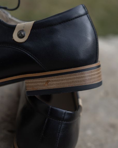 Оригінальні чорні туфлі з шкіри 40 розмір | Зображення 2