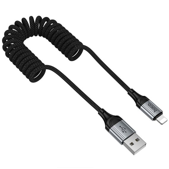 Дата кабель Hoco X121 Nuevo USB to Lightning 2.4A (1.5m) Black | Зображення 2