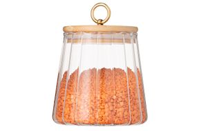 Банка для зберігання ARDESTO Fresh Vintage, 650мл, скло, бамбук, прозорий (AR1365BV)