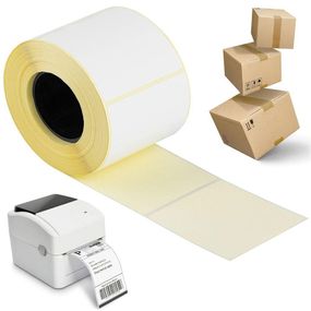 Термоетикетка для Нової пошти (101х101мм), 500 шт в рулоні ЕСО / Етикетки самоклеючі для термопринтера