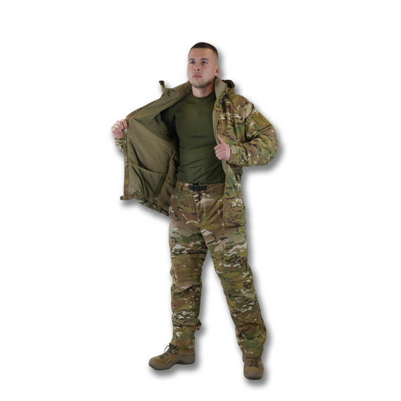Тактичний комлект зимового костюму (куртка+штани) LVL 7 Мультикам 3XL | Зображення 2