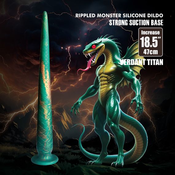 Фентезійний фалоімітатор - Power Monsters Verdant Titan, 47 см Sex Aura | Зображення 1