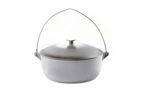 Котел алюминиевый с крышкой и дужкой 255мм 4л СИЛА