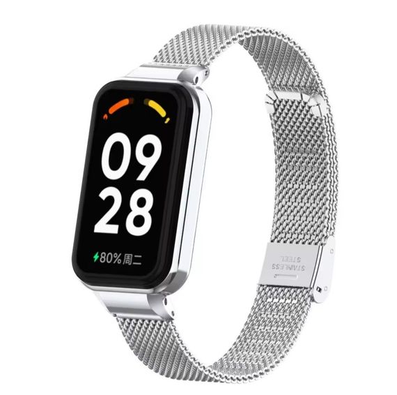 Ремінець Xiaomi Mi Smart Band 8/9 Active/Redmi Smart Band 2/3 сріблястий | Зображення 5