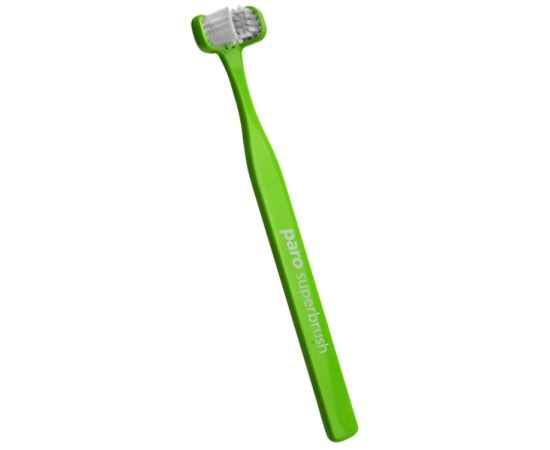 Тристороння зубна щітка paro® superbrush, салатова (7.724/4)