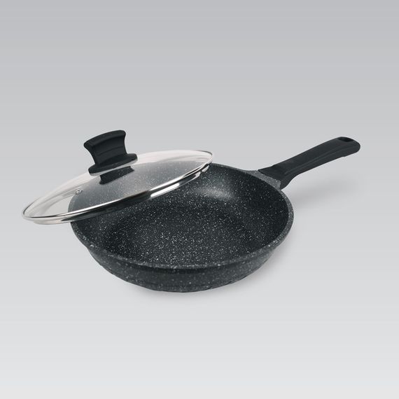 Сковорода антипригарная с крышкой Maestro Granite 20 см MR-1225-20 алюминиевая для всех плит | Зображення 2