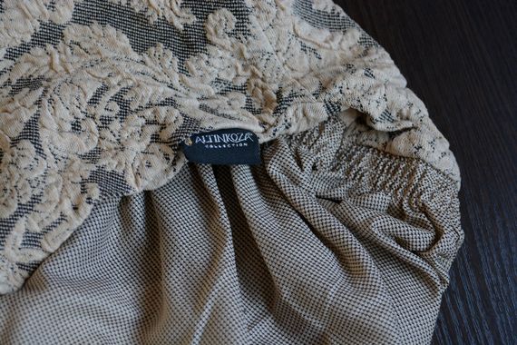 Жакардовый чохол на диван + 2 крісла Damask зі спідницею, слонова кістка | Зображення 5
