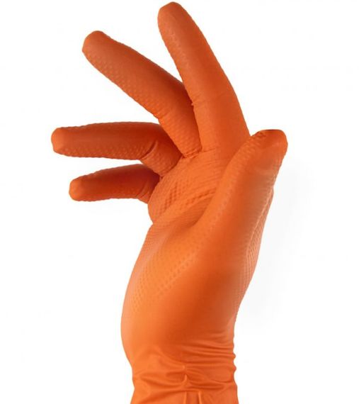 Нітрилові захисні рукавички Bradas DIAMOND розмір XXL 10-11 помаранчеві (RWJNDOR11)