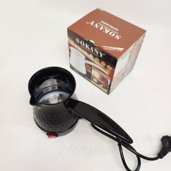 Электрическая турка Sokany SK-219 500мл 500Вт для кофе Black MY-55 | Зображення 3