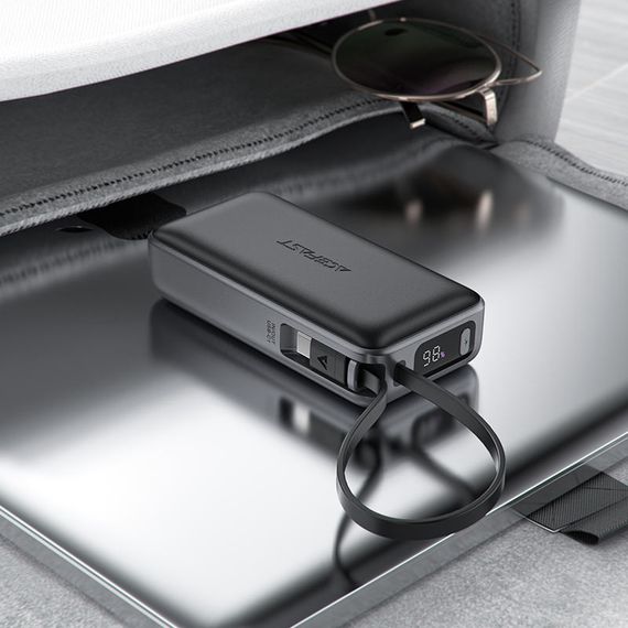 УМБ Acefast 10000mAh 30W PD USB-C witch cable, USB-A, Li-Pol, M7 Black | Зображення 2
