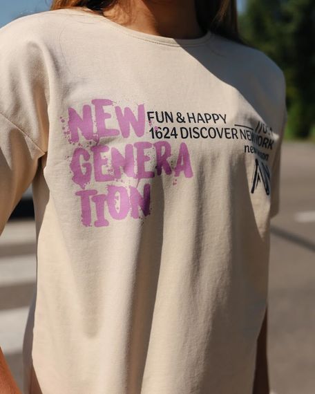 Комплект для дівчинки підлітковий (футболка+штани) Носи своє 170 Бежевий (p-13969-156769) | Зображення 7