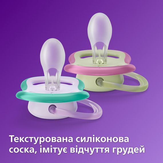 Avent Пустушка ортодонтична Ultra Air для дівчат 0-6 міс, 2шт (SCF085/59) | Зображення 3