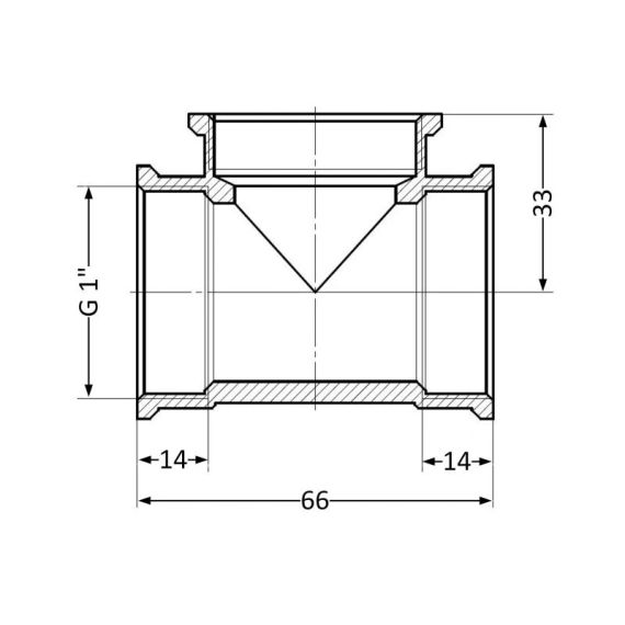 Тройник Thermo Alliance Standart 1" ВР SD41125 | Зображення 1